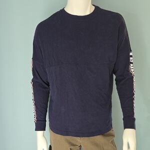 Aeropostale Navy Long Sleeve Tee with Sleeve Detail
